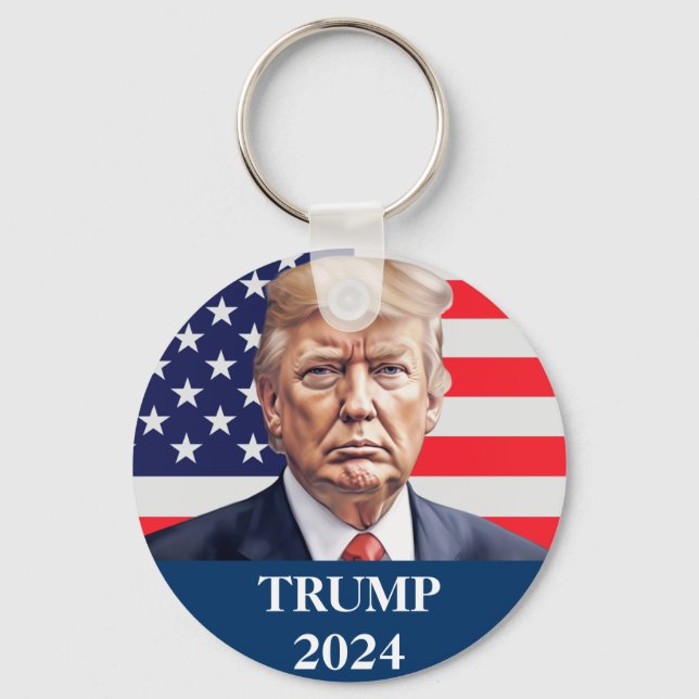 Donald Trump Foto - Präsident genug sagte Schlüsselanhänger (Vorderseite)