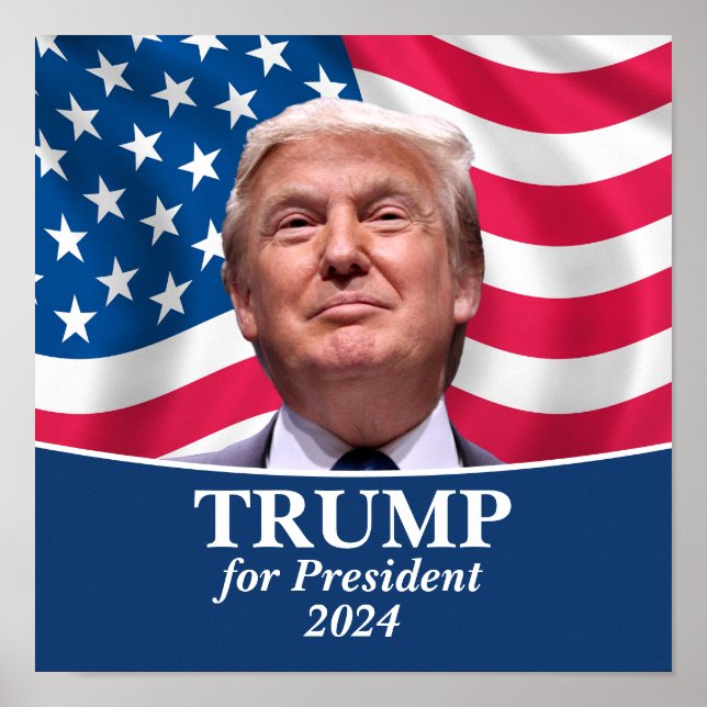 Donald Trump Foto - Präsident Poster (Vorne)