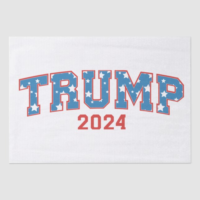 Donald Trump Foto - Trump 2024 Behalte Amerika gro Seidenpapier (Vorderseite)
