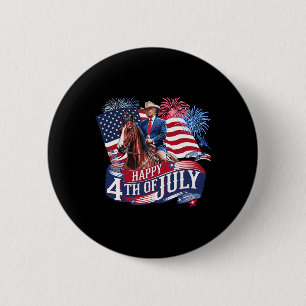 Donald Trump Frohes 4. Juli Für Patrioten Amerika Button