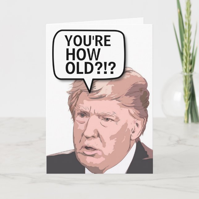 DONALD TRUMP FUNNY ANNIVERSAIRE Carte de voeux (Devant)