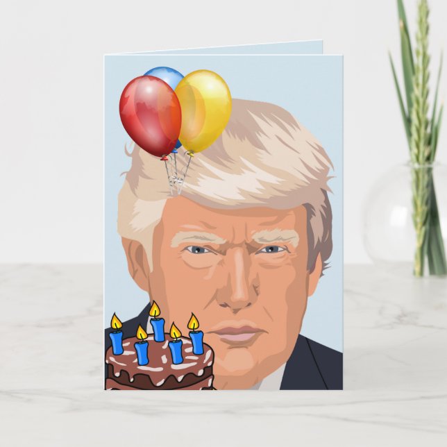 DONALD TRUMP Funny BIRTHDAY Grußkarten Karte (Vorderseite)
