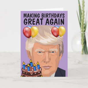 DONALD TRUMP Funny BIRTHDAY Grußkarten Karte