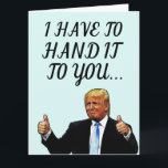 DONALD TRUMP FUNNY FAPPY BIRTHDAY GREETING CARDS KARTE<br><div class="desc">FUNNY DONALD TRUMP BIRTHDAY CARD. INSIDE LESEN: GLÜCKLICH GEBURTSTAG! DU SIEHST JEDEN JAHR JÜNGER AUS. SIE SEHEN TREMENDOUS AUS. GLAUBEN SIE MIR.</div>