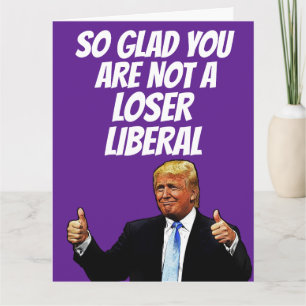 DONALD TRUMP FUNNY GRANDE CARTE D'ANNIVERSAIRE