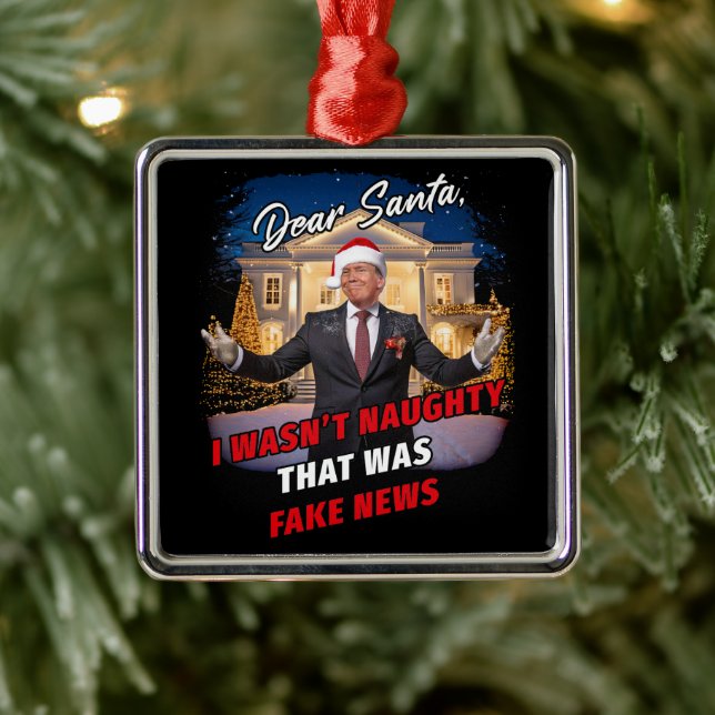 Donald Trump Funny Joke, Lieber Weihnachten, Fake  Ornament Aus Metall (Baum)