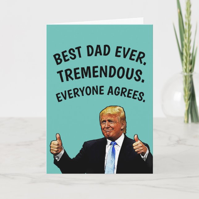 DONALD TRUMP FUNNY VATER'S DAY CARD KARTE (Vorderseite)