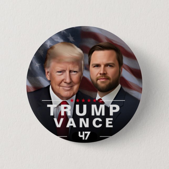 Donald Trump für 47 Wahlen Button (Vorderseite)