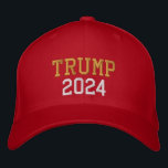 Donald Trump für die Präsidentschaftswahl 2024 Bestickte Baseballkappe<br><div class="desc">"Trump 2024" Rot,  Imitat Gold und Blau,  cool,  bestickt Baseballkappe / Hut für die Amerikaner,  um ihre Unterstützung für Donald Trump für Präsident bei den US-Präsidentschaftswahlen 2024 zu zeigen. Macht eine großartige Wahl / politisches Geschenk für Familie,  Freunde,  und Sie selbst.</div>