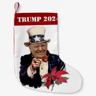 Donald Trump für die Wahlen 2024 Präsident Kleiner Weihnachtsstrumpf