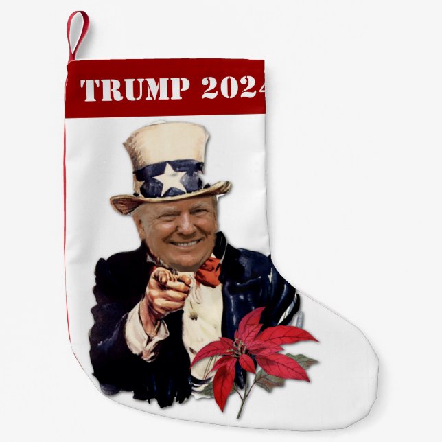 Donald Trump für die Wahlen 2024 Präsident Kleiner Weihnachtsstrumpf (Vorderseite)