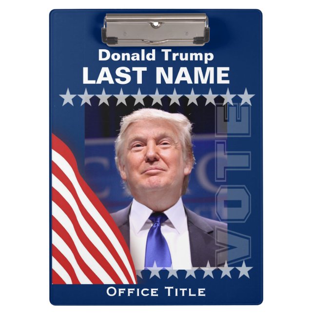 Donald Trump für Präsident 2016 Klemmbrett (Vorderseite)