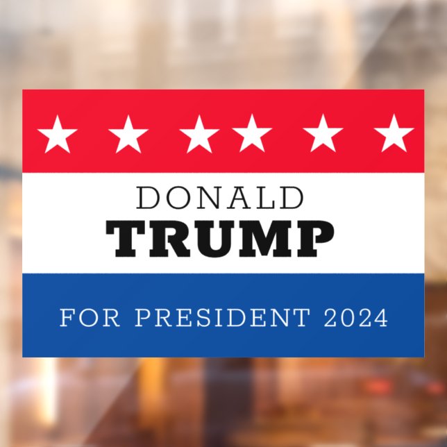 Donald Trump für Präsident 2024 Fensteraufkleber (Blatt 2)