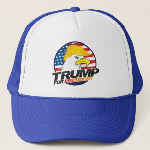 Donald Trump für Präsident Eagle Hair Cap Truckerkappe