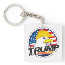 Donald Trump für Präsident Eagle Hair Schlüsselanh