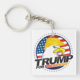 Donald Trump für Präsident Eagle Hair Schlüsselanh Schlüsselanhänger