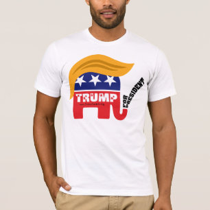 Donald Trump für Präsident GOP Elefant Haare T-Shirt