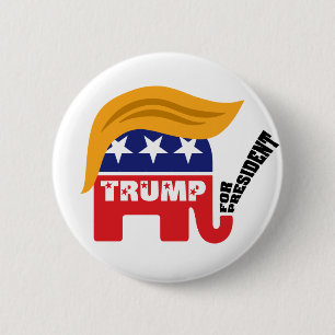 Donald Trump für Präsident GOP Elephant Hair Button