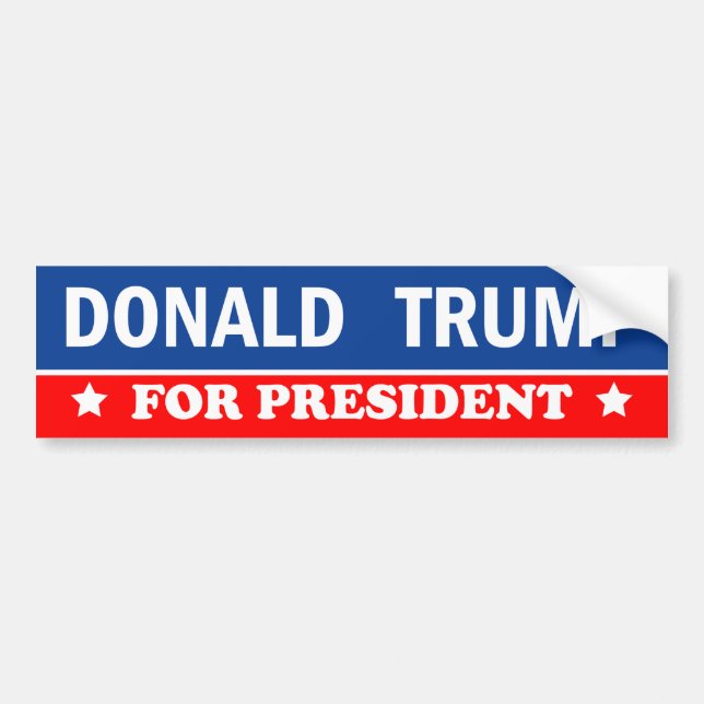 Donald Trump für Präsidenten 2016 Autoaufkleber (Vorne)