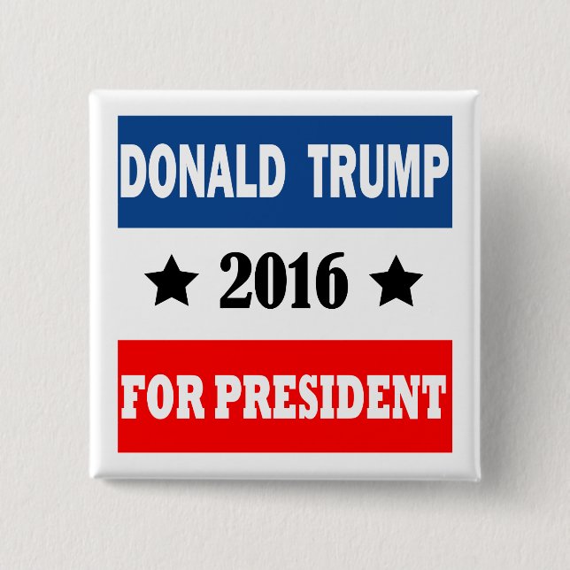 Donald Trump für Präsidenten 2016 Button (Vorderseite)