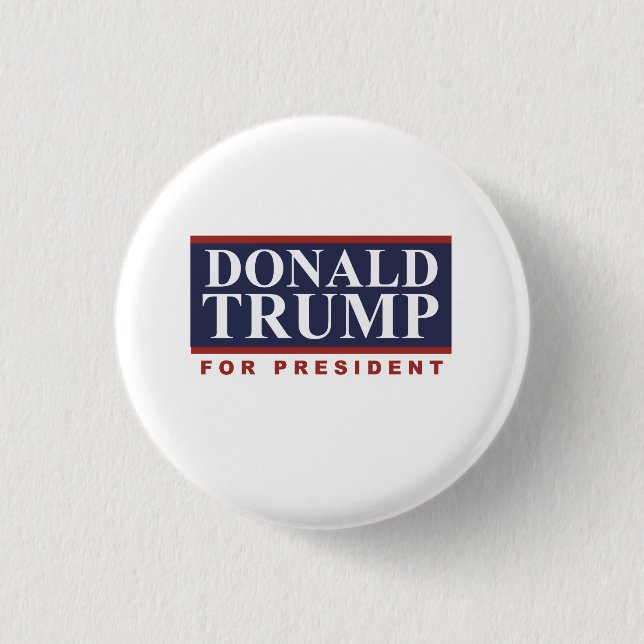Donald Trump für Präsidenten Campaign Sign 2016 Button (Vorderseite)