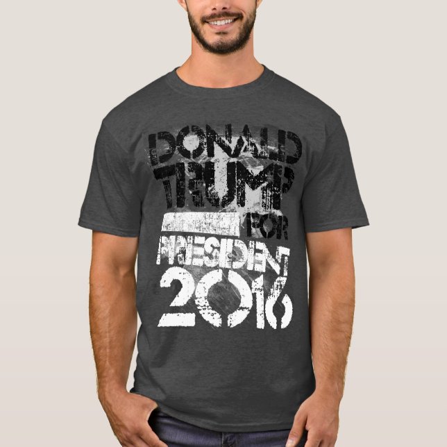 Donald Trump für Präsidenten Grunge T-Shirt (Vorderseite)