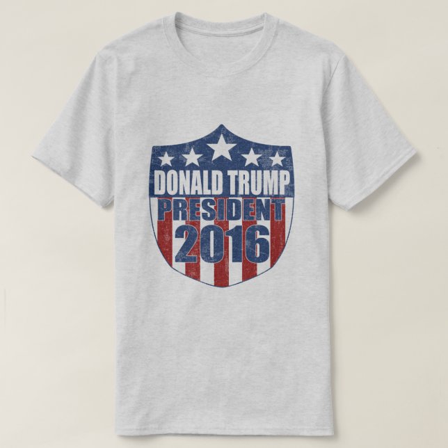 Donald Trump für Präsidenten Shield T-Shirt (Design vorne)