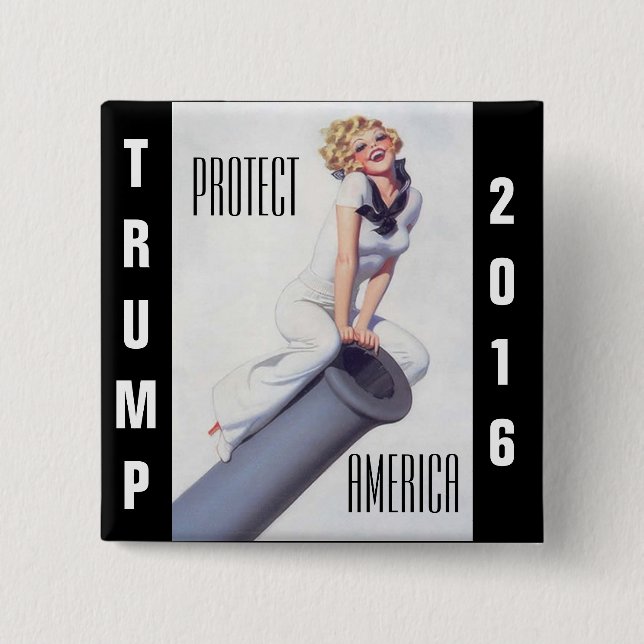Donald Trump für Präsidentenknopf Button (Vorderseite)