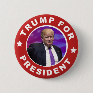 Donald Trump für roten Knopf Präsidenten-Foto Button