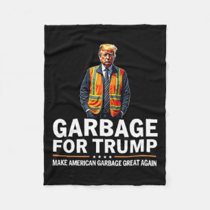 Donald Trump Garbage Orange Reflection Safety Vest Fleecedecke