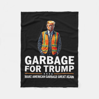 Donald Trump Garbage Orange Reflection Safety Vest Fleecedecke