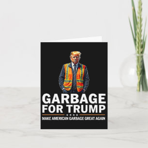 Donald Trump Garbage Orange Reflection Safety Vest Karte