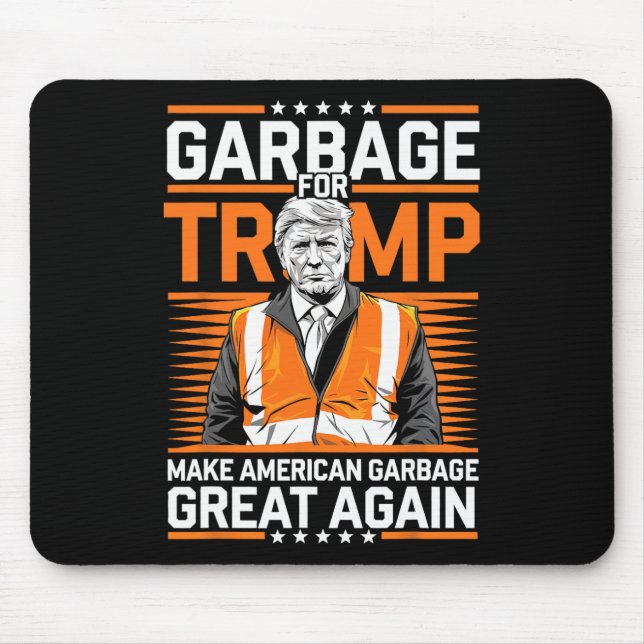 Donald Trump Garbage Orange Reflection Safety Vest Mousepad (Vorne)
