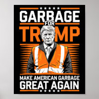 Donald Trump Garbage Orange Reflection Safety Vest