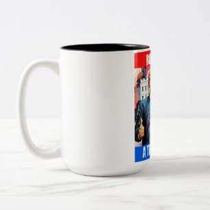 DONALD TRUMP - GEBOREN, EIN TRUMP-MÄDCHEN ZU SEIN ZWEIFARBIGE TASSE