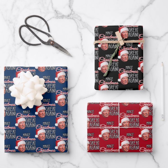 Donald Trump Geschenkpapier Set (Vorderseite)