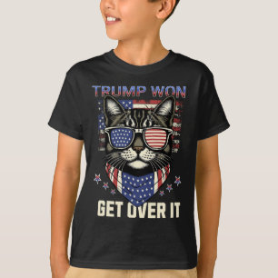 Donald Trump gewann 2024 Wahlkats für Trump-Männer T-Shirt