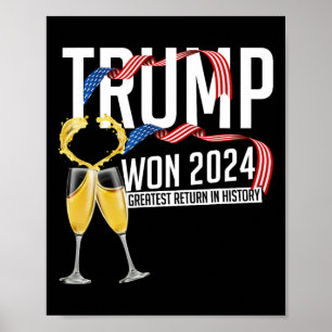 Donald Trump gewann Männer zur Amtseinführungswahl Poster