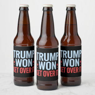 Donald Trump gewinnt 2024 den Sieg Trumps Bierflaschenetikett