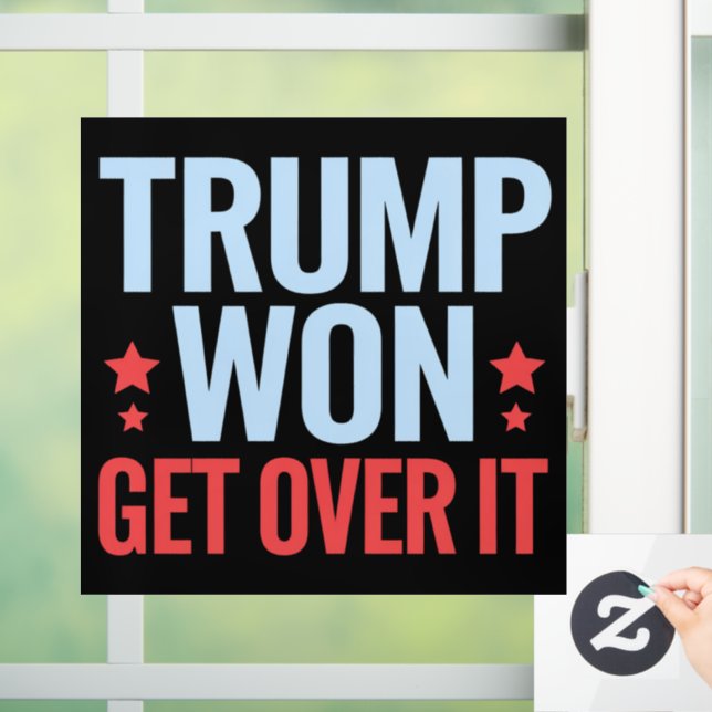 Donald Trump gewinnt 2024 den Sieg Trumps Fensteraufkleber (Zuhause)