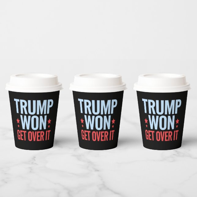 Donald Trump gewinnt 2024 den Sieg Trumps Pappbecher (Multi)