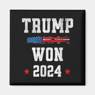 Donald Trump gewinnt 2024 Wahl 47. Präsident Magnet