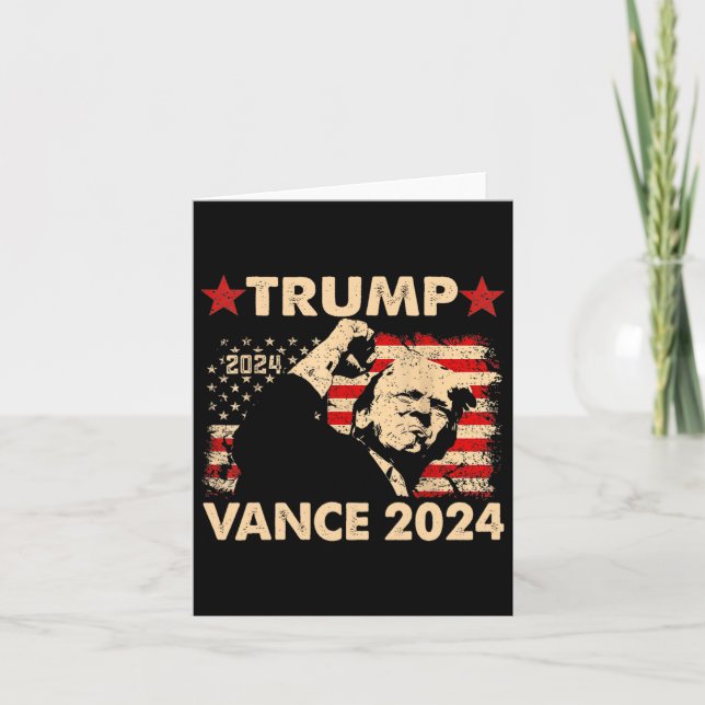 Donald Trump gewinnt 2024 Wahleinweihung Men Wo Karte (Vorderseite)