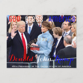 Donald Trump gewinnt Amtseid am 20. Januar Postkarte