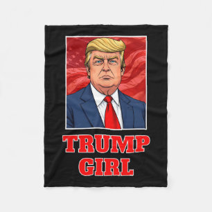 Donald Trump Girl Funny Great America Präsident Su Fleecedecke