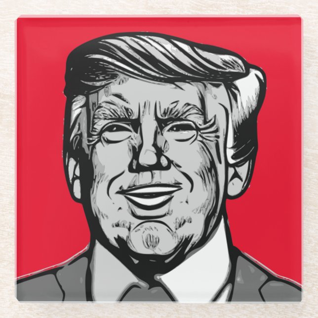 DONALD TRUMP GLASUNTERSETZER (Vorderseite)