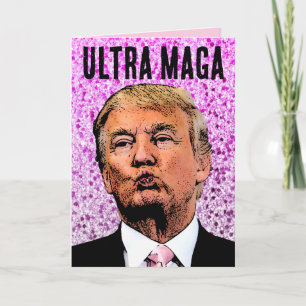 DONALD TRUMP GLITZER GEBURTSTAG GREETKARTE KARTE