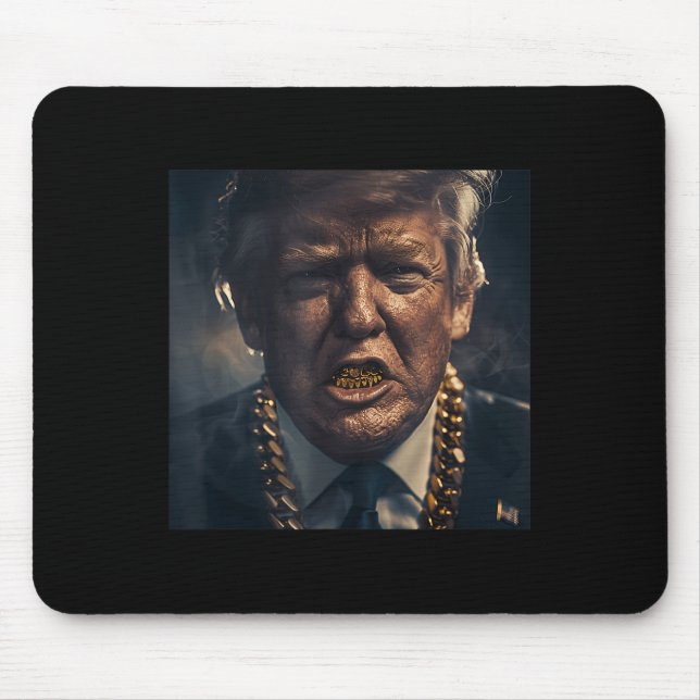 Donald Trump Gold Grillz Mousepad (Vorne)