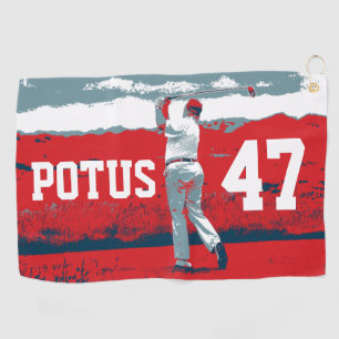 Donald Trump Golfing POTUS Golfhandtuch