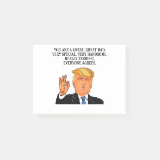 Donald Trump - großartige Vater Väter zum Geburtst Post-it Klebezettel